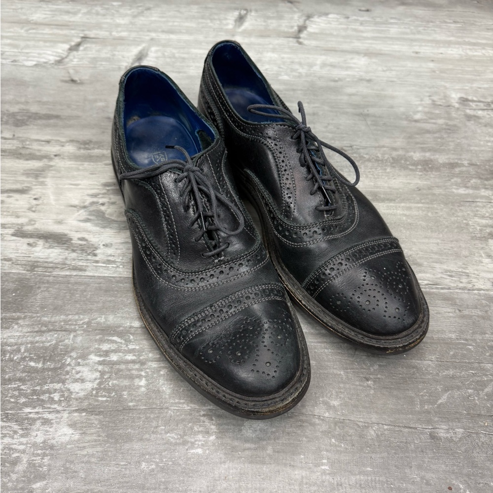 Allen Edmonds Strandmok Black Cap Toe Oxfords 10 D